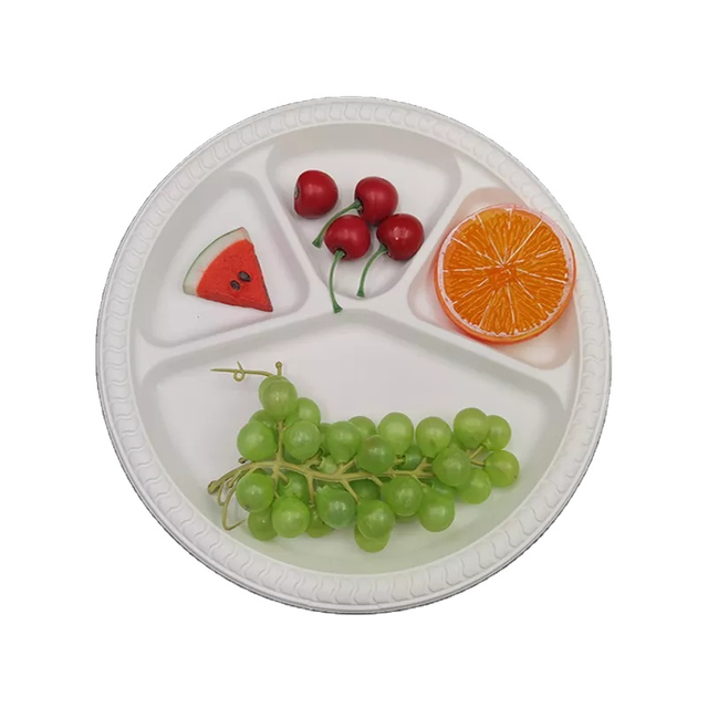Customizable Disposables Recyclable Biodegradable Corn Starch Food Tray for Parties and Camping with Pulp Lid