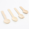 Wholesale Mini 95 100 110 mm Wooden Ice Cream Spoon Mini Wooden Spoons with a Grade
