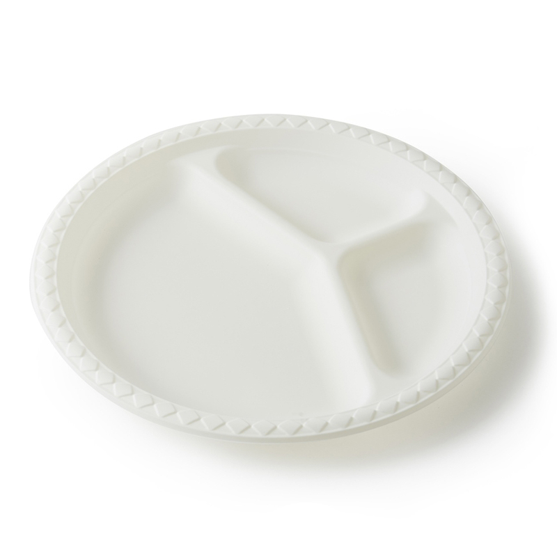 Biodegradable Disposable Travel Party Rectangular 9 10 Inch Cornstarch Plates for Food