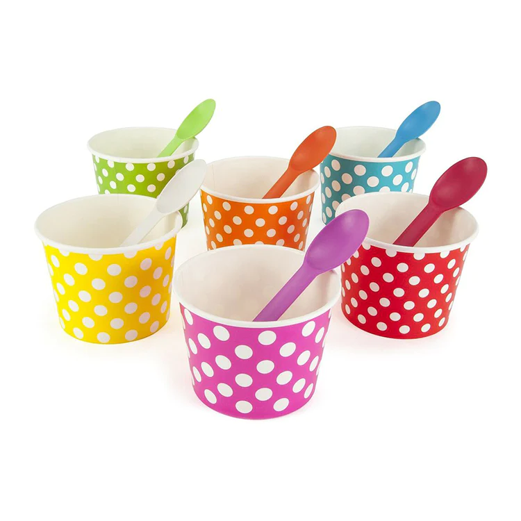 Factory Price Different Types of food Quality Biodegradable cornstarch yogurt Ice Plastic spoon Cheese spoon