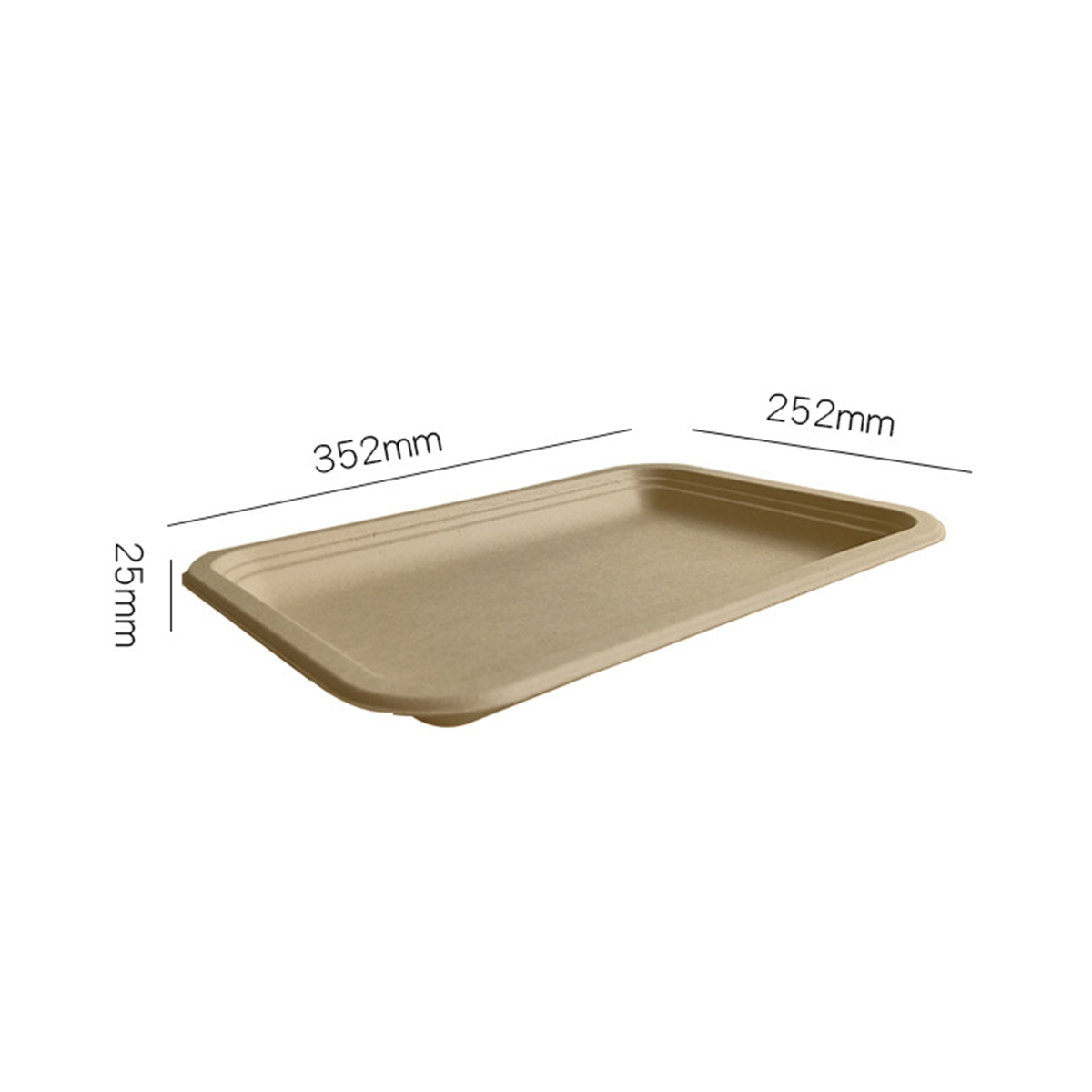 Hoch leistungs kompost ierbare 14-Zoll-große Papp teller Bagasse Rechteck Zuckerrohr Zellstoff Food Tray für Langusten Hummer Seafood Party