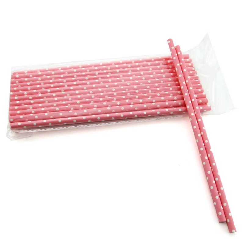 Biodegradable Paper Drinking Straw Colorful Customized Printed Straws