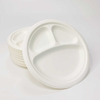 Biodegradable 9inch 3-grid Bagasse Round Plate