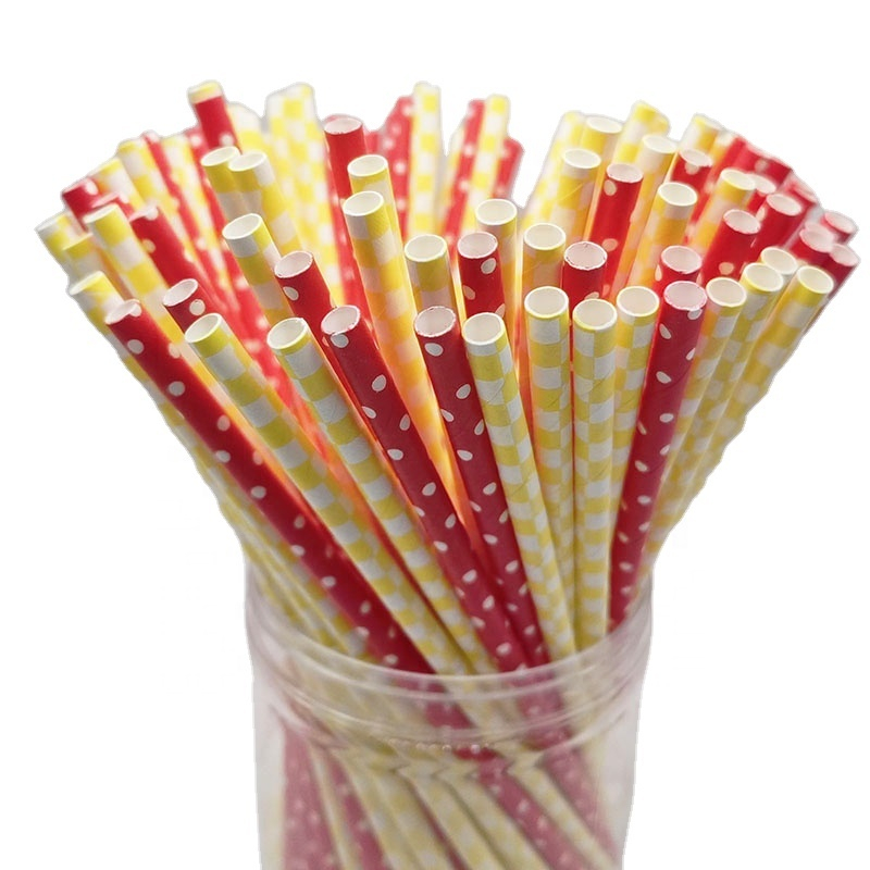 Biodegradable Eco Friendly Paper Straws Color Drinking Straws Lollipop Sticks
