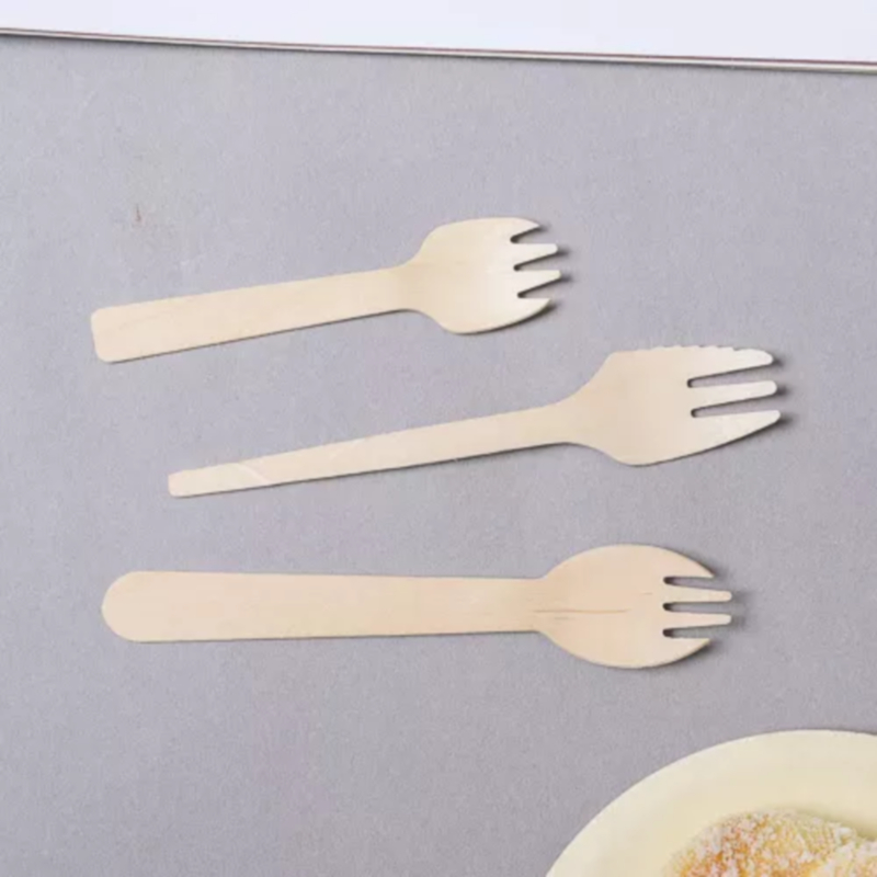 Eco-friendly Biodegradable Disposable Birch Wood Wooden Cutlery Spork