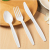 Wholesale Disposable Plastic Cutlery and Tableware Low Price with Handle Hot Sale for Kitchen Wedding & Easter Tableware