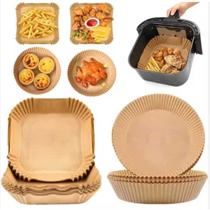 Hot Selling Oven Paper BBQ Disposable 100pcs/box air Fryer Liners Paper air Fryer Paper ﻿