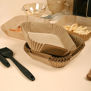 Air Fryer Paper with Food Grade Perforated Degradable Paper with Both Sides Silicone Paper