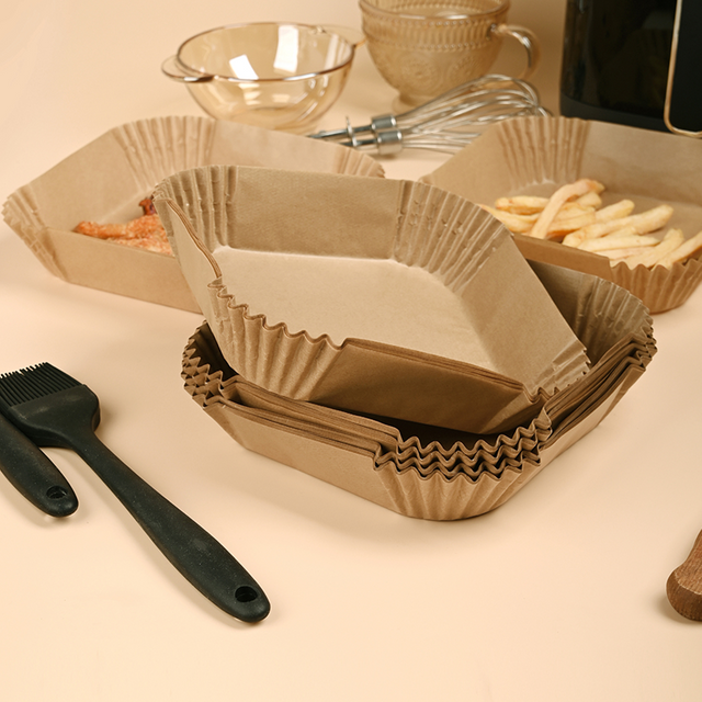 Air Fryer Paper with Food Grade Perforated Degradable Paper with Both Sides Silicone Paper