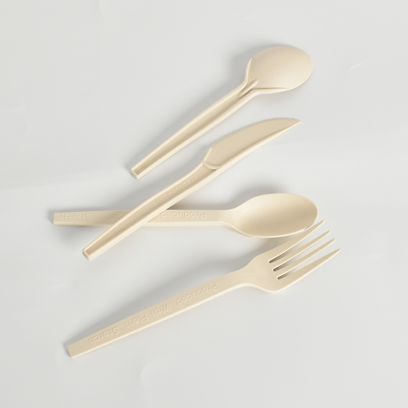 Factory Directly Price Disposable Cornstarch Knife Fork and Spoon Food Grade 