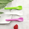  Pink White PLA Degradable Disposable Spatula Spoon for Ice Cream Yogurt Cake