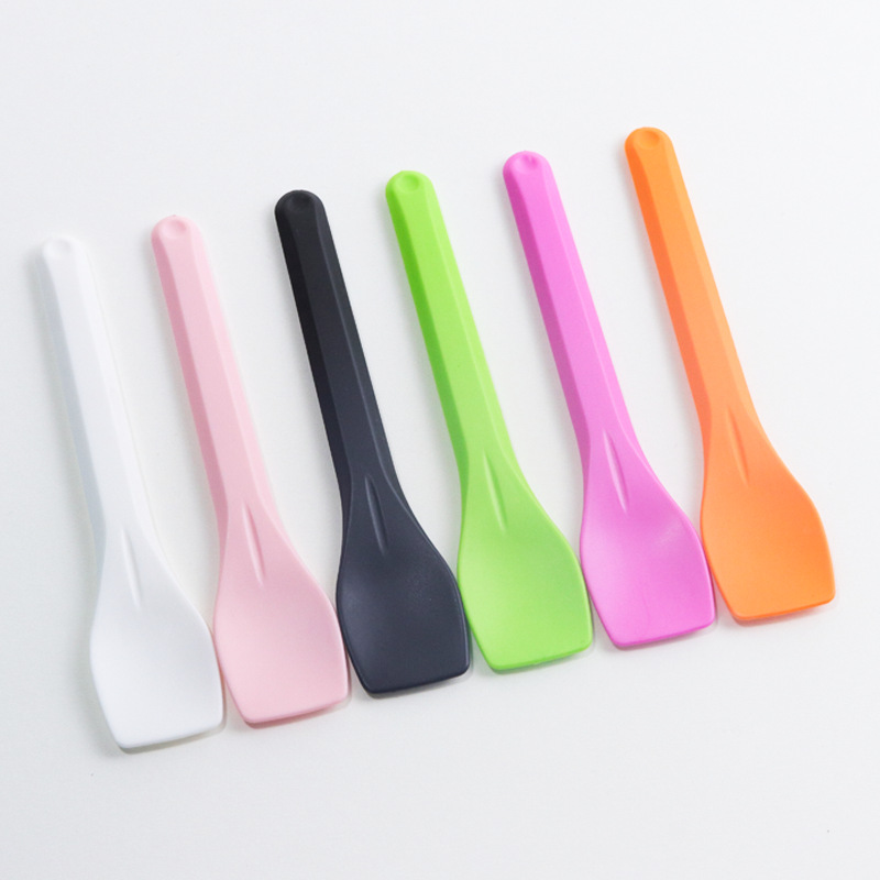 Individually Wrapped Cutlery Disposable Small Spoon Pla Colorful Ice Cream Tasting Spoons for Party