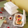 New Disposable Bagasse Folding Box Hot Dog Box Design Sense Degradable Eco-friendly Safe 100% Compostable Fast Food Packaging