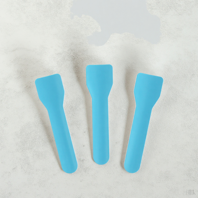 Wholesale of Disposable Paper Spoons for Cakes and Desserts Mini Paper Spoons That Are Environmentally Friendly and Degradable