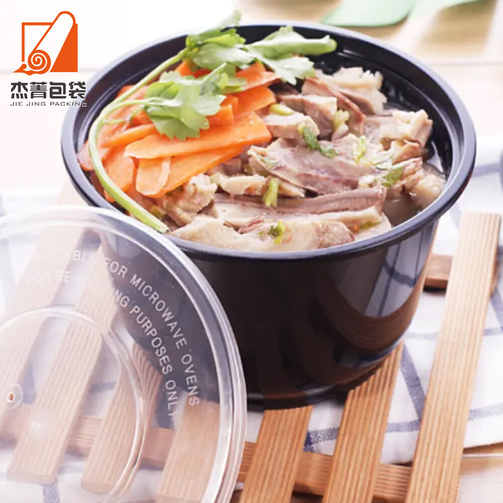 Disposable Takeaway 450ml Disposable Plastic Salad Soup Bowl 450ml Food Container