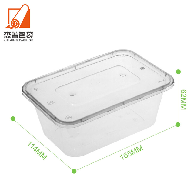 1000ml Blister Mini Transparent Divided Disposable Tableware Fast Food Containers for Food Takeaway Packaging with Lid Ps