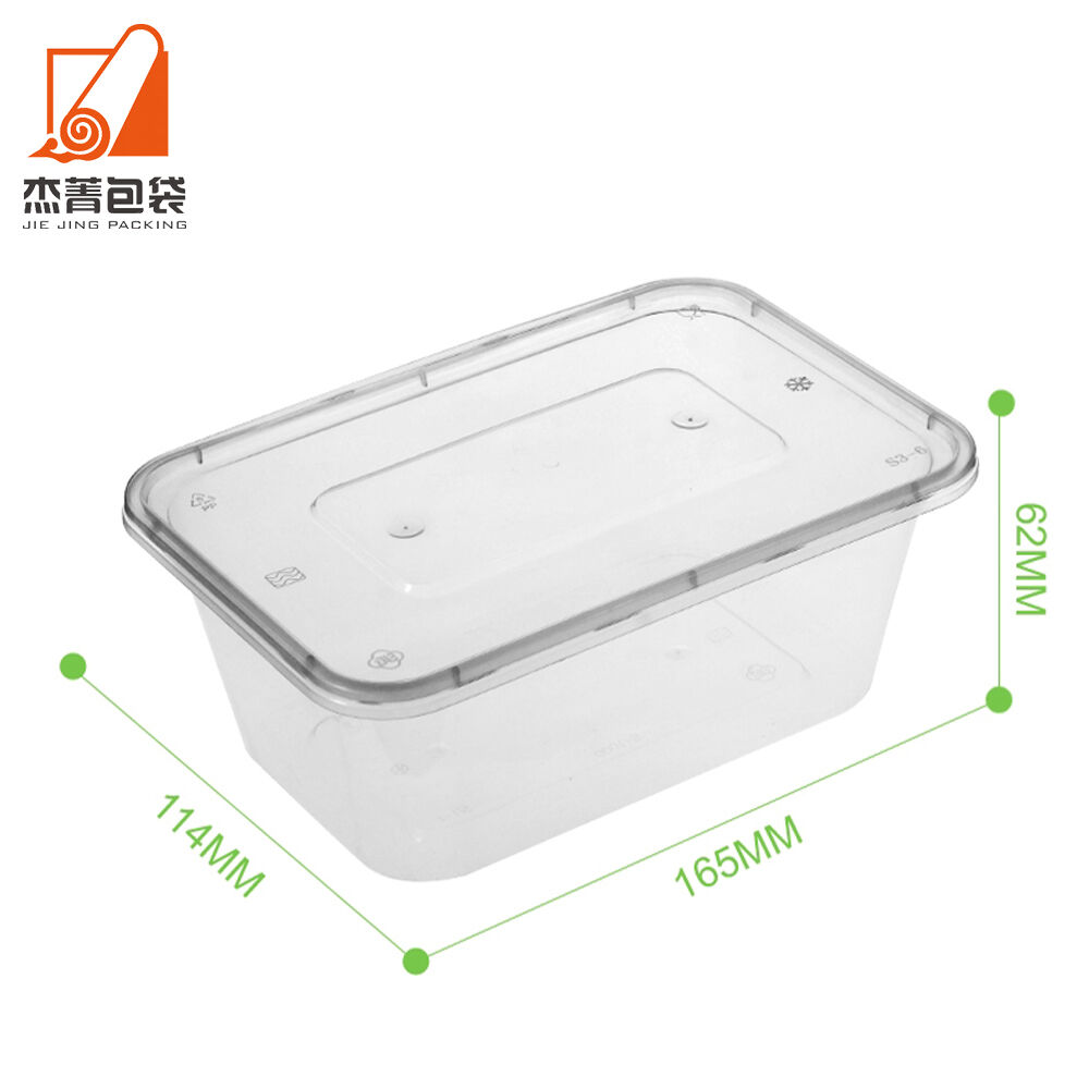 1000ml Blister Mini Transparent Divided Disposable Tableware Fast Food Containers for Food Takeaway Packaging with Lid Ps