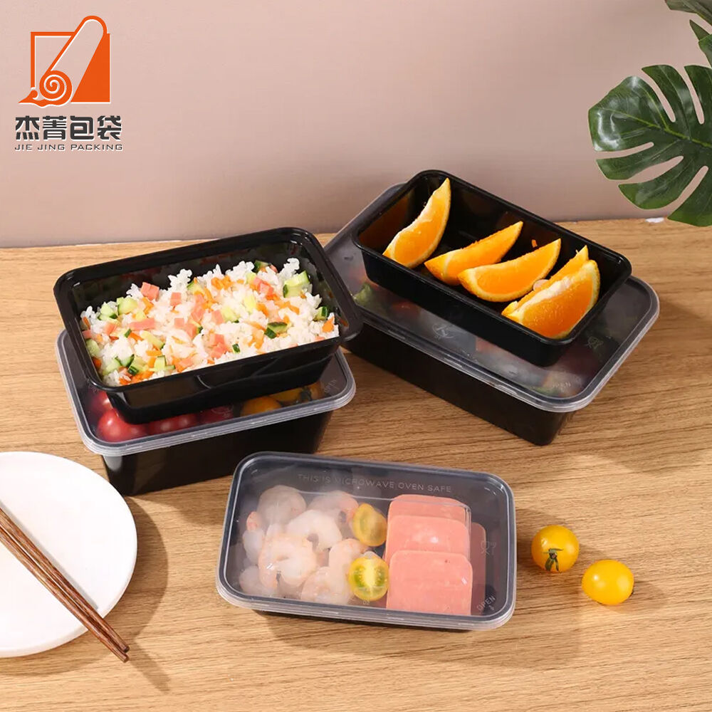 Wholesale Disposable Rectangular Lunch Box Take-out Food Packaging for Fruit Pizza Noodles Other Foods