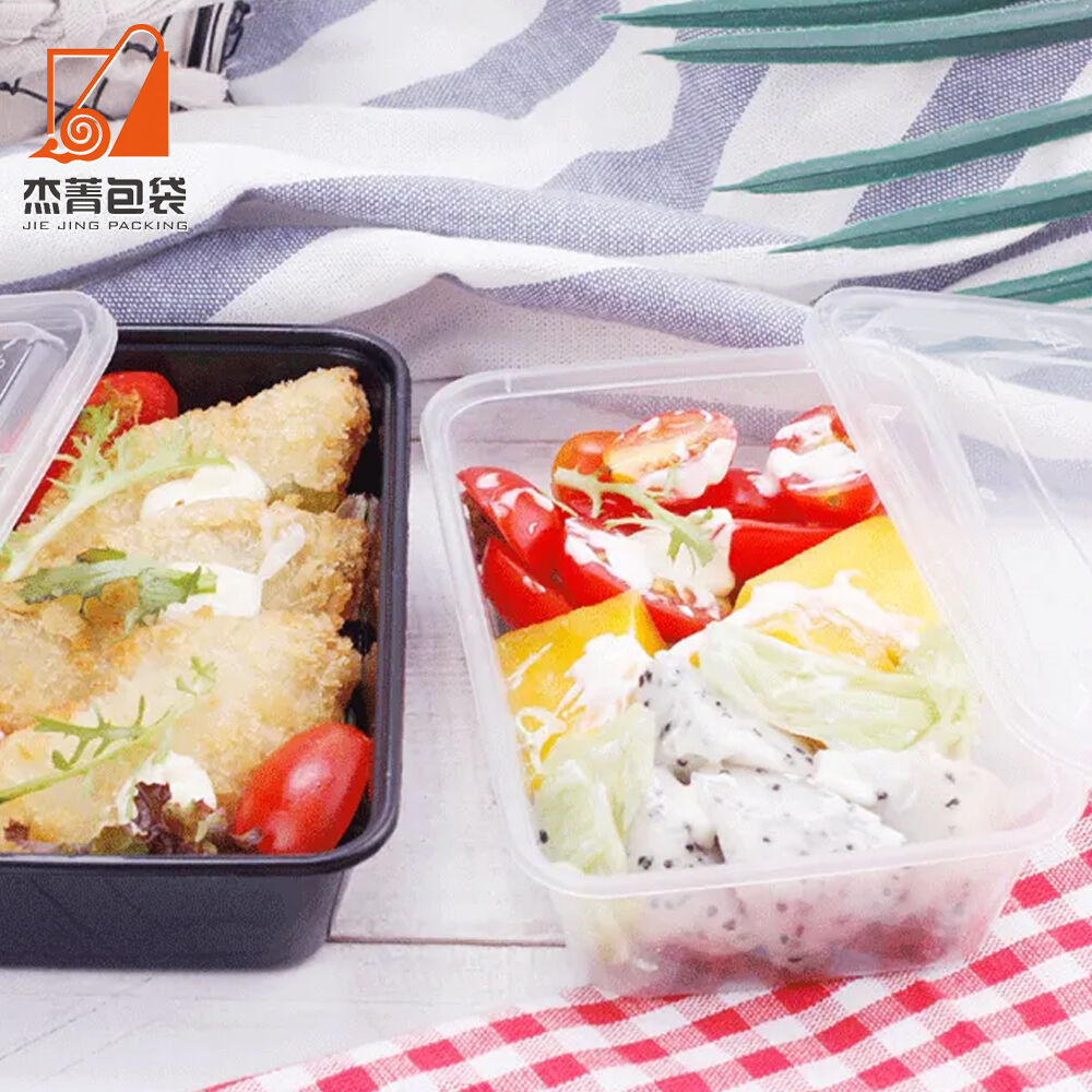 Disposable Airtight Plastic Food Container Box Single Compartment for Hot Food Delivery and Meal Prep Take Out