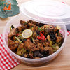 Factory Wholesale Round Food Grade Disposable Lunch Box Meal Prep Takeaway Food Container Plastic