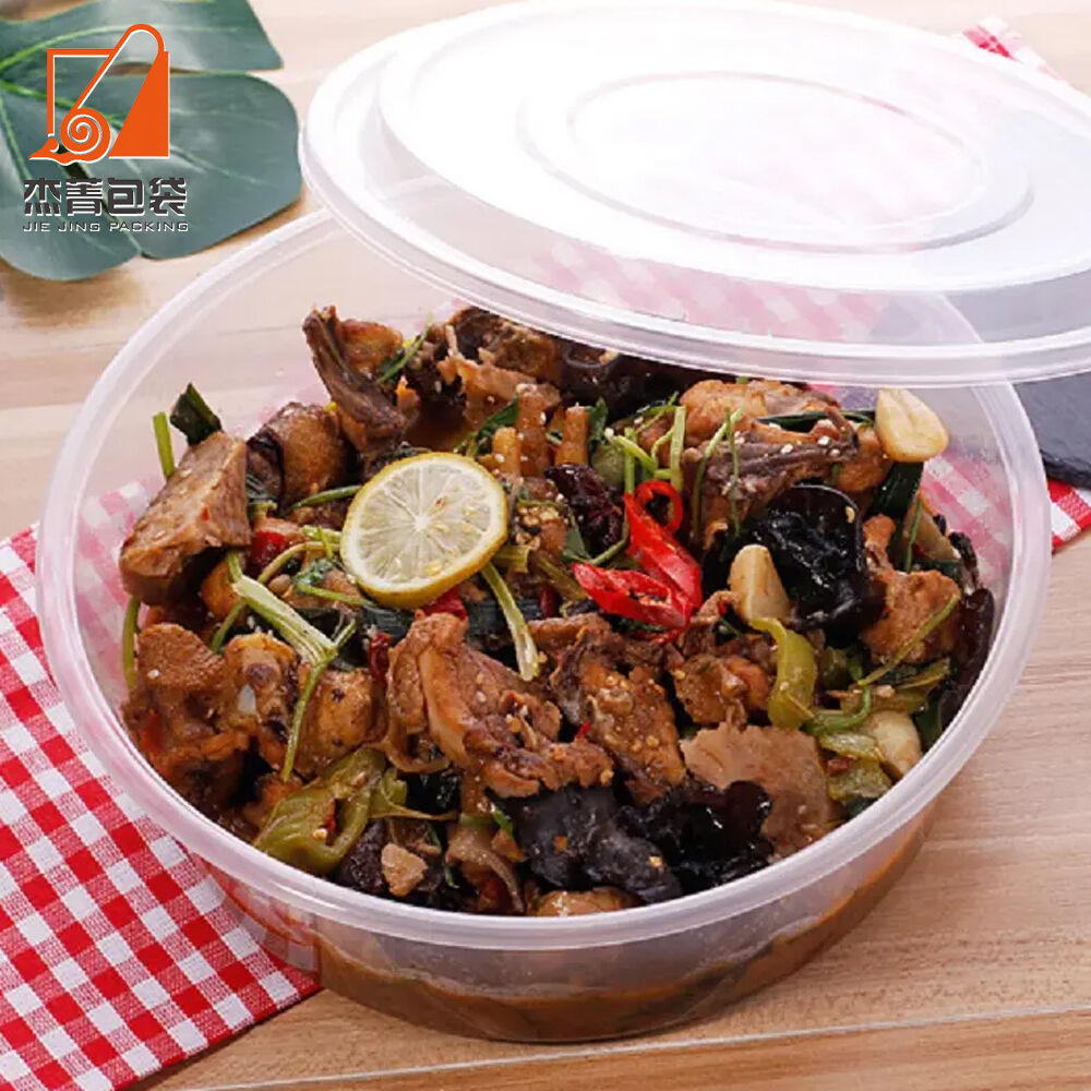 Factory Wholesale Round Food Grade Disposable Lunch Box Meal Prep Takeaway Food Container Plastic