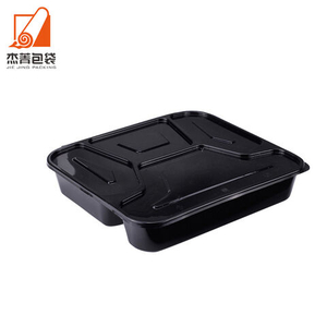 4 Compartments Deli Snack Meal Packing Disposable Container Takeaway Plastic Food Box