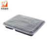 Disposable Rectangular PP Plastic Lunch Box Thickened Four Compartment Food Grade Container for Fast Food Takeaway Packaging