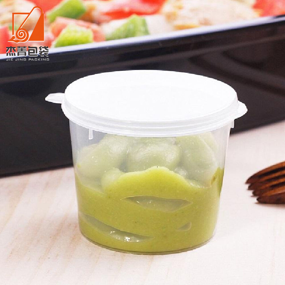 Eco-friendly High Quality Transparent Disposable Sauce Cups with Lids for Deli Shop