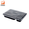 S3+1 Disposable Transparent Fast Food Rectangular Four Compartments Microwaveable PP Thickened Chinese Lunch Box Packing Box