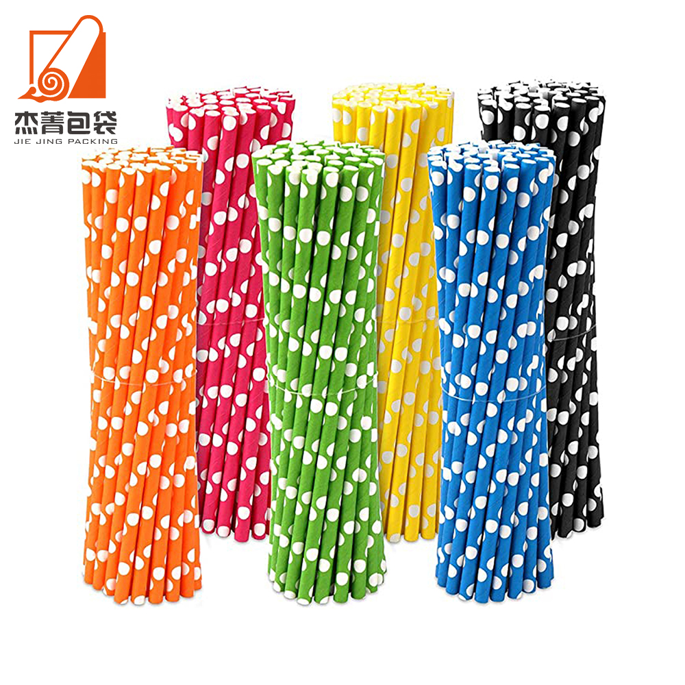 Newest Disposable straw Biodegradable Recyclable Drinking Straws for Party Birthday Wedding Paper Straws
