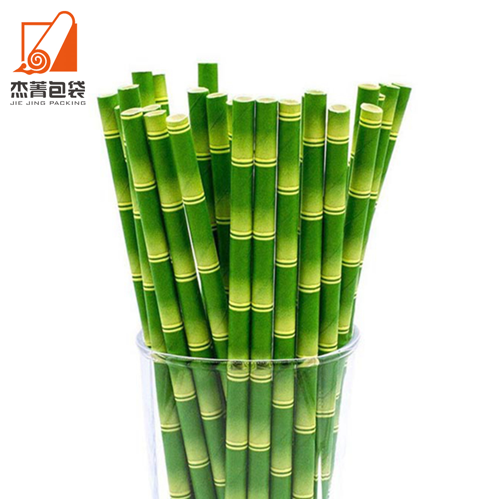 Factory price Drink straw 100% biodegradable straw Beverage paper straw Colored striped straw