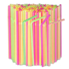 PP Flexible Straw Disposable Plastic Bending Straws Black 6mm