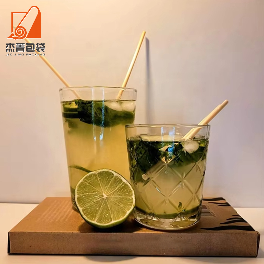 Natural Wheat Compostable Biodegradable Disposable Drinking Straws Unbreakable