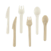 Biodegradable Compostable Sugarcane Bagasse Paper Cutlery Fiber Pulp Fork Knife Spoon Cutlery