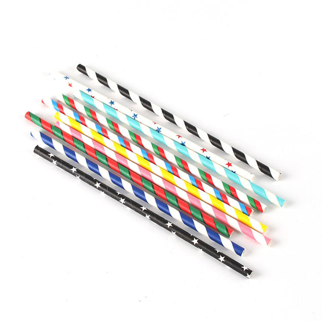 Factory price Paper straw Wedding decoration, children's party fashion colorful paper straw
