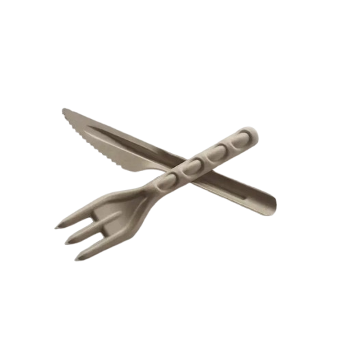 Natural Compostable Paper Spoon Cutlery Utensil Sets Biodegradable Disposable 