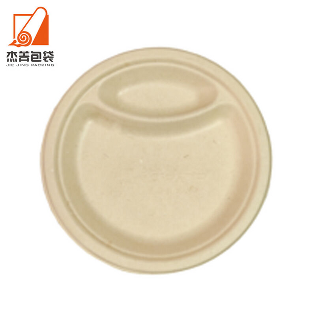 9In Disposable Paper Plates, Biodegradable Plates With 2 Compartments, Dinner And Lunch Plates, Paper Plates For BBQ,