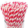 High quality Disposable paper straw coarse degradable straws striped pink drink juice paper straw manufacturers