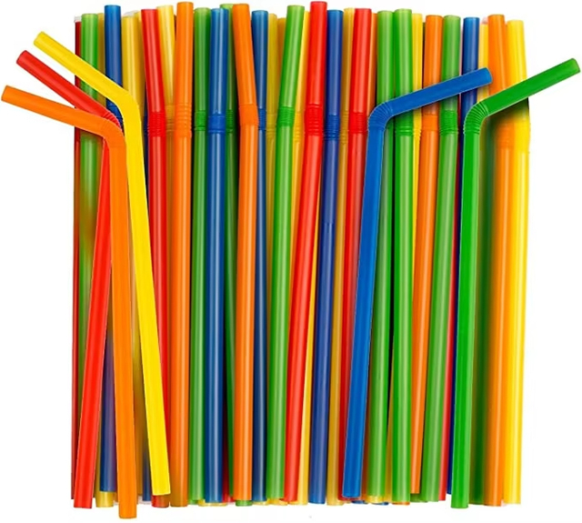 Flexible PP Colorful/Stripe Drinking Plastic Straws Bendable Drinking Straws Plastic Flexible Straws