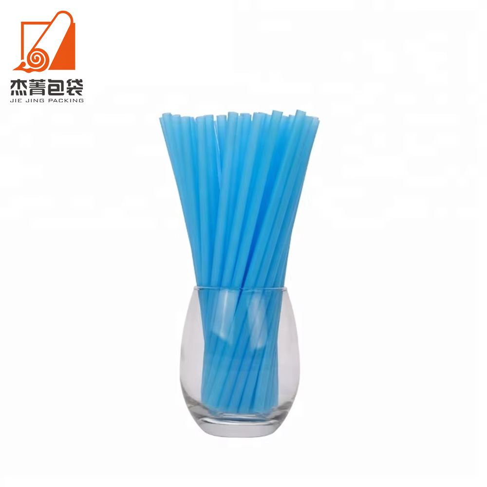 Customized size pla disposable straight red coloured drinking straws for juice