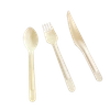 Factory Custom Eco Friendly recyclable 140 mm Disposable Wooden Cutlery set food wooden Spoons Forks Knives