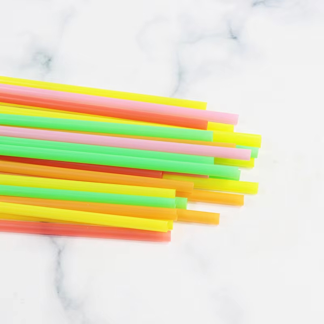 Straight disposable plastic straws bendy straws pp drinking colorful art party juice drinking pp straw