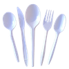 Wholesale biodegradable corn starch plastic knife fork spoon eco- friendly plastic cutlery compostable plastic tableware