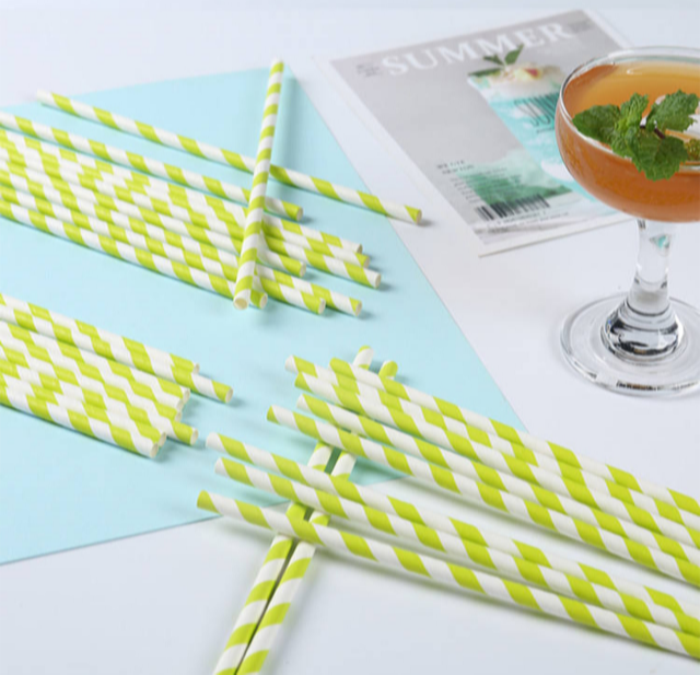 Degradable and environmentally friendly straw Drink straw paper straws Children's party wedding decoration straws