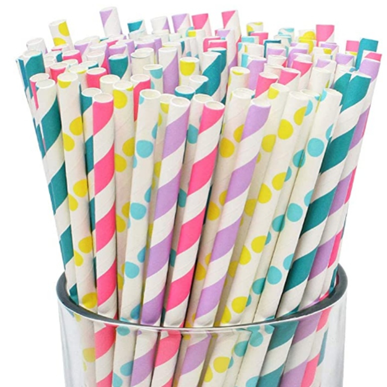 Birthday party/Dinner dinner Paper straw Custom disposable paper straws Biodegradable straws