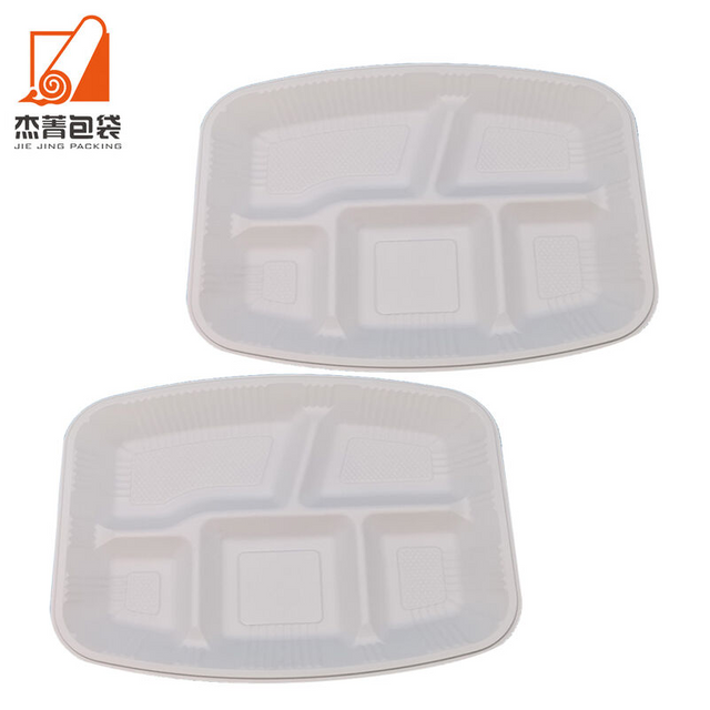 5 Compartment Take Away Bento Lunch Box Degradable Food Container Corn Starch Lunch Box
