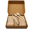 Natural Birch Wood Fancy Wooden Disposable Cutlery Spoon Fork Knife Set