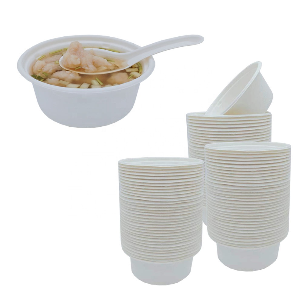 Biodegradable bagasse food container compostable 12oz Bowl pfas free