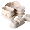 Corn Starch Bento Box Compartment Eco Friendly Packaging Disposable Biodegradable Cornstarch Food Container