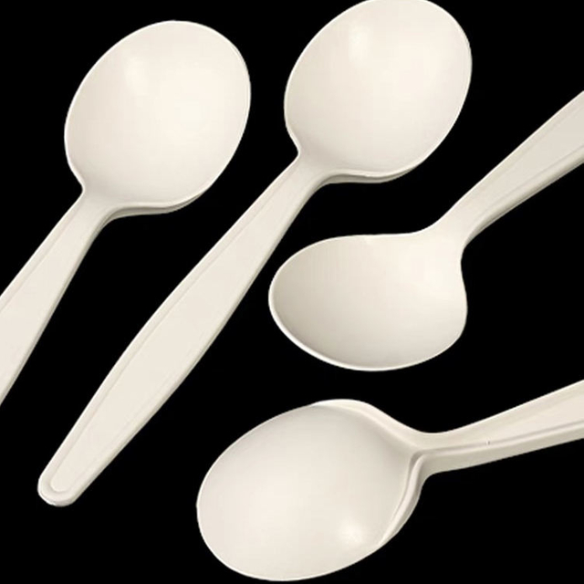 Factory Price Disposable white PLA Cornstarch Knife Fork And Spoon Food Grade Plastic Cutlery